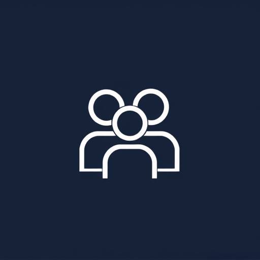 Icona di un team che collabora, simbolo di lavoro di squadra