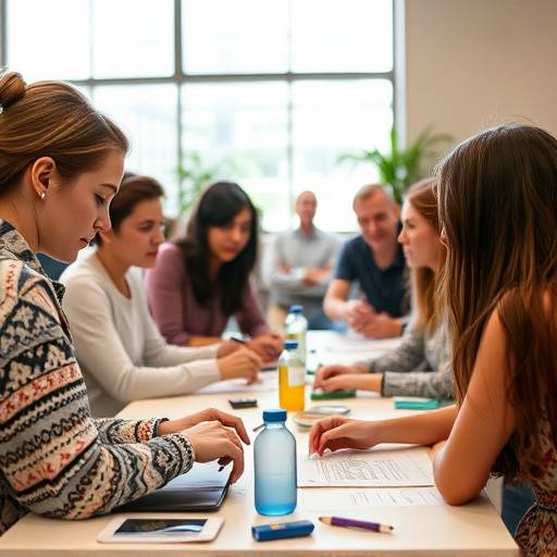 Un gruppo di persone che partecipa a un workshop interattivo