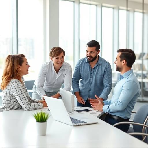 Un team che collabora attivamente in una riunione